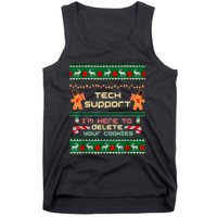 Tech Support IM Here To Delete Your Cookies Christmas Xmas Tank Top