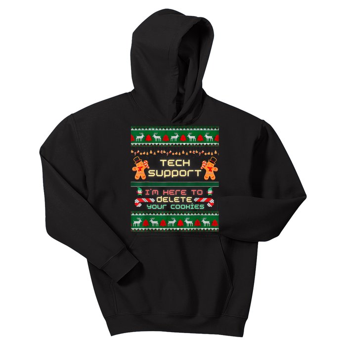 Tech Support IM Here To Delete Your Cookies Christmas Xmas Kids Hoodie