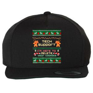 Tech Support IM Here To Delete Your Cookies Christmas Xmas Wool Snapback Cap