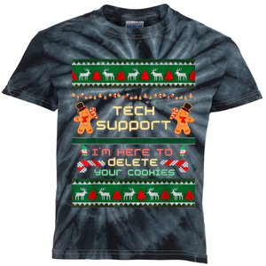 Tech Support IM Here To Delete Your Cookies Christmas Xmas Kids Tie-Dye T-Shirt