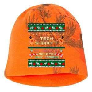 Tech Support IM Here To Delete Your Cookies Christmas Xmas Kati - Camo Knit Beanie