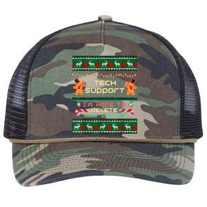 Tech Support IM Here To Delete Your Cookies Christmas Xmas Retro Rope Trucker Hat Cap