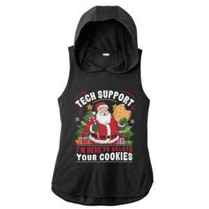 Tech Support IM Here To Delete Your Cookies Tech Christmas Ladies PosiCharge Tri-Blend Wicking Draft Hoodie Tank