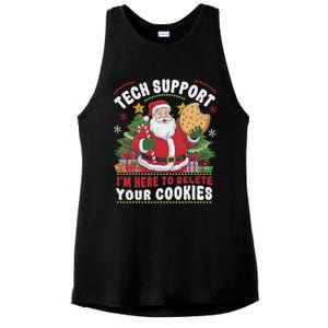 Tech Support IM Here To Delete Your Cookies Tech Christmas Ladies PosiCharge Tri-Blend Wicking Tank