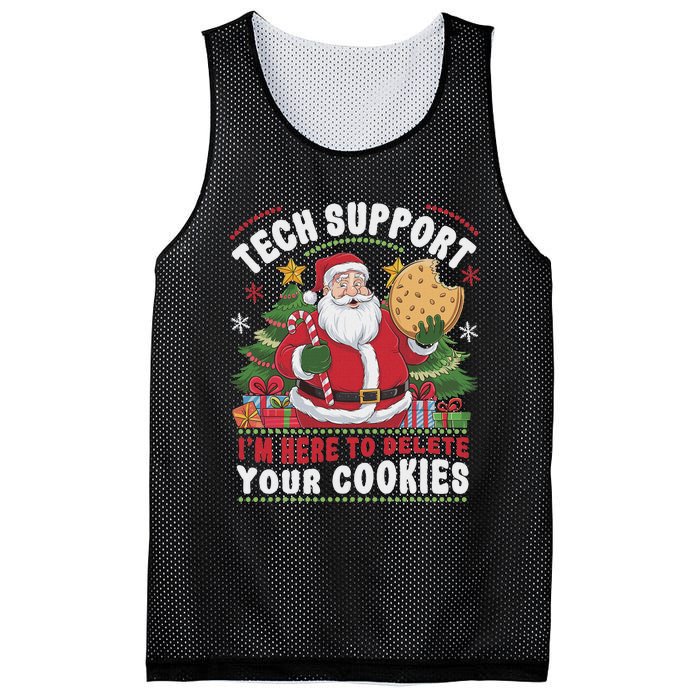 Tech Support IM Here To Delete Your Cookies Tech Christmas Mesh Reversible Basketball Jersey Tank