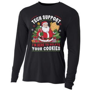 Tech Support IM Here To Delete Your Cookies Tech Christmas Cooling Performance Long Sleeve Crew