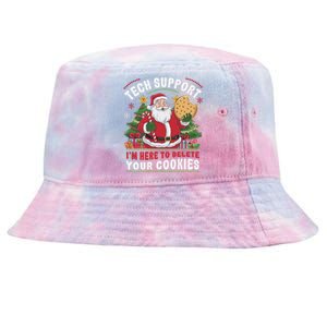 Tech Support IM Here To Delete Your Cookies Tech Christmas Tie-Dyed Bucket Hat