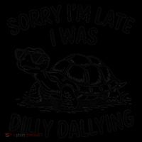 Turtle Sorry I'M Late I Was Dilly Dallying 16 in Basic Backpack