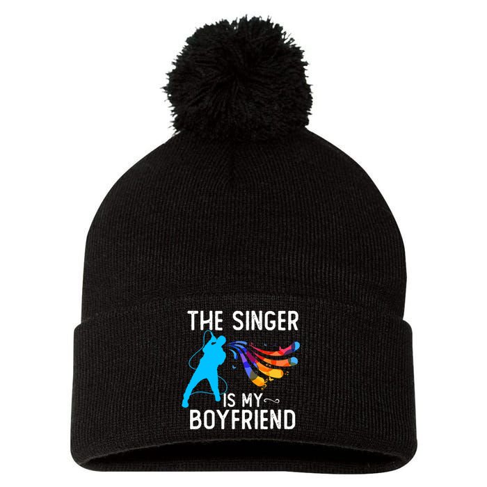 The Singer Is My Boyfriend Design For Singing Lovers Pom Pom 12in Knit Beanie