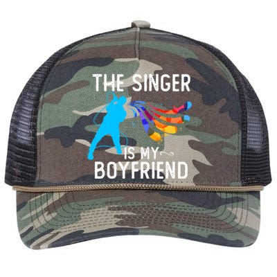 The Singer Is My Boyfriend Design For Singing Lovers Retro Rope Trucker Hat Cap