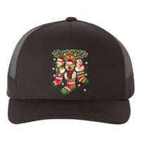 Three Shiba Inu In Sock Christmas Santa X Mas Dog Yupoong Adult 5-Panel Trucker Hat