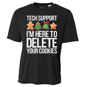 Tech Support IM Here To Delete Your Cookies Christmas Cooling Performance Crew T-Shirt