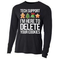 Tech Support IM Here To Delete Your Cookies Christmas Cooling Performance Long Sleeve Crew