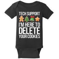 Tech Support IM Here To Delete Your Cookies Christmas Baby Bodysuit