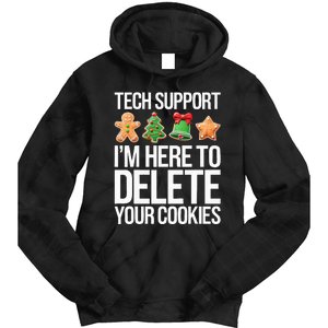 Tech Support IM Here To Delete Your Cookies Christmas Tie Dye Hoodie