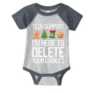 Tech Support IM Here To Delete Your Cookies Christmas Infant Baby Jersey Bodysuit