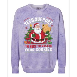 Tech Support IM Here To Delete Your Cookies Tech Christmas Colorblast Crewneck Sweatshirt