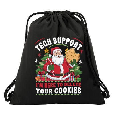 Tech Support IM Here To Delete Your Cookies Tech Christmas Drawstring Bag