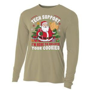 Tech Support IM Here To Delete Your Cookies Tech Christmas Cooling Performance Long Sleeve Crew