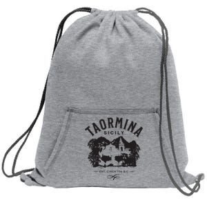 Taormina Sicily Italy Souvenir Design Sweatshirt Cinch Pack Bag