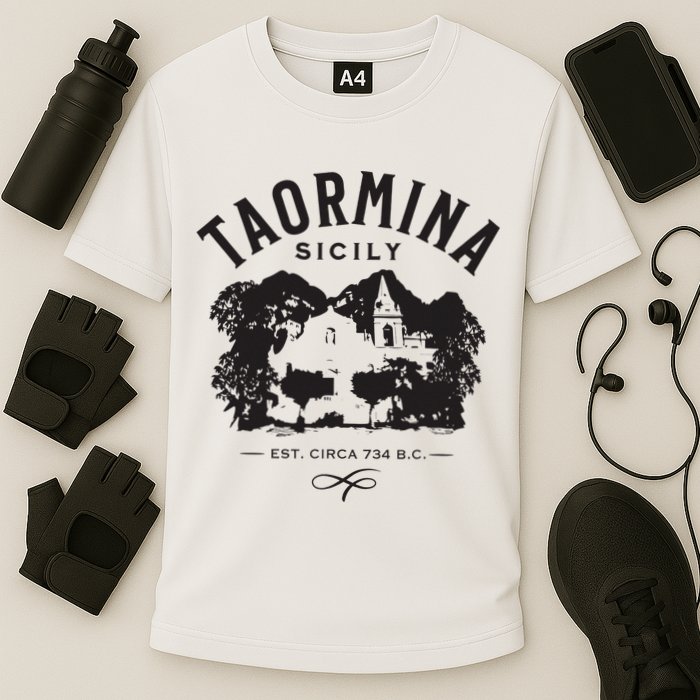 Taormina Sicily Italy Souvenir Design Cooling Performance Crew T-Shirt