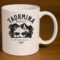 Taormina Sicily Italy Souvenir Design 11oz C Handle Ceramic Mug