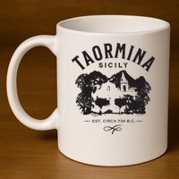 Taormina Sicily Italy Souvenir Design 11oz C Handle Ceramic Mug