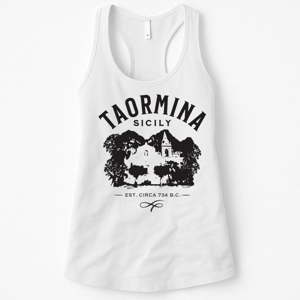 Taormina Sicily Italy Souvenir Design Womens Tank Top