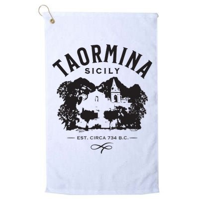 Taormina Sicily Italy Souvenir Design Golf Towel