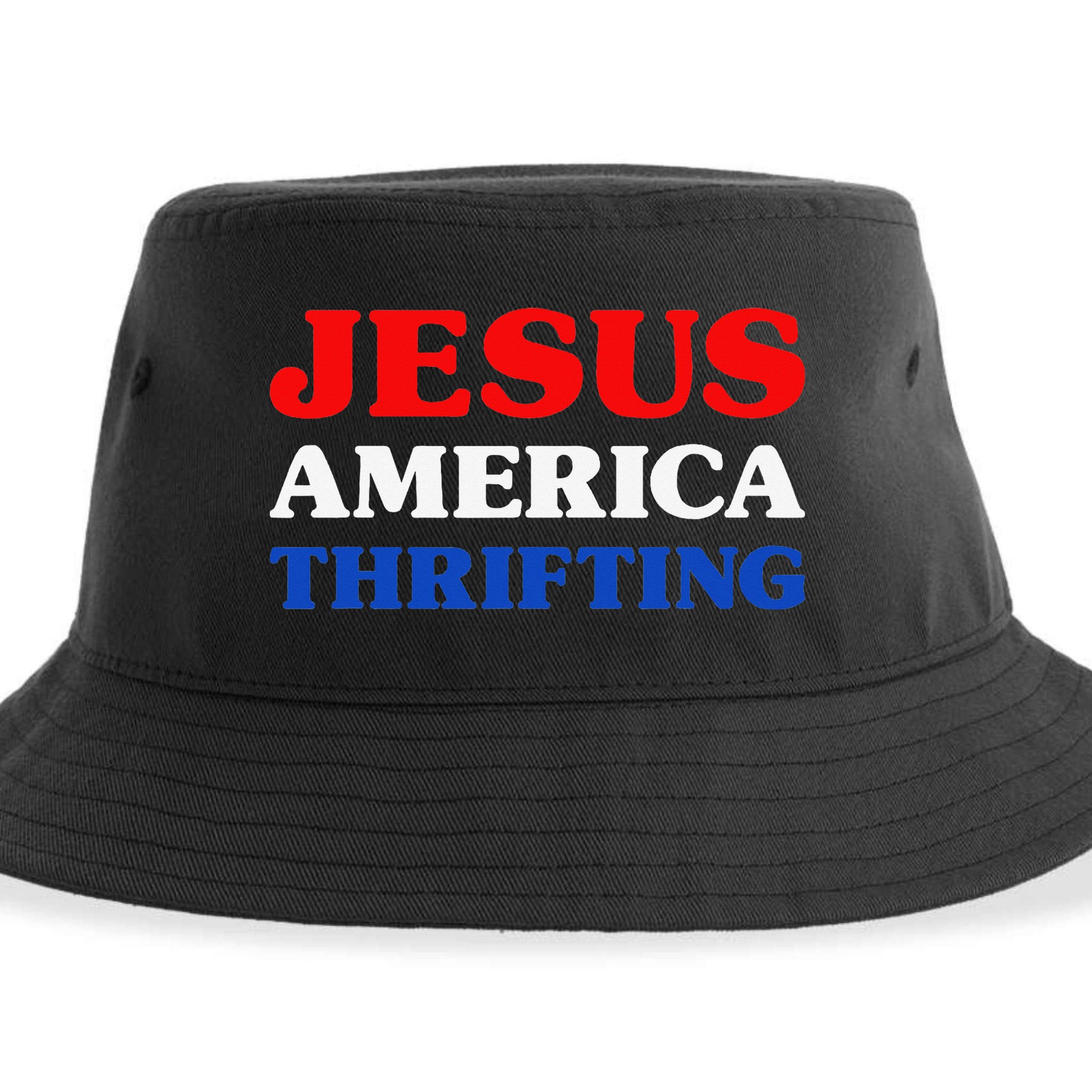Thrift Shopping I Love Thrifting Jesus And Thrifting Sustainable Bucket Hat