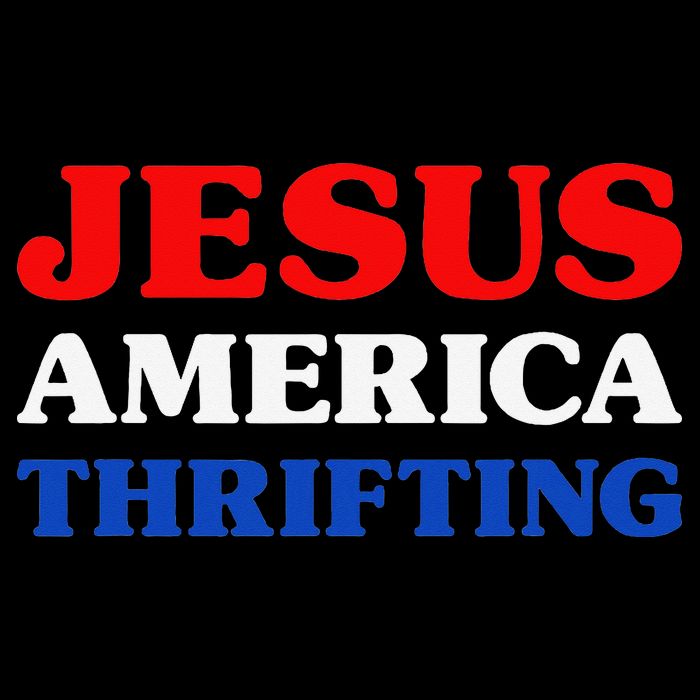 Thrift Shopping I Love Thrifting Jesus And Thrifting Drawstring Bag