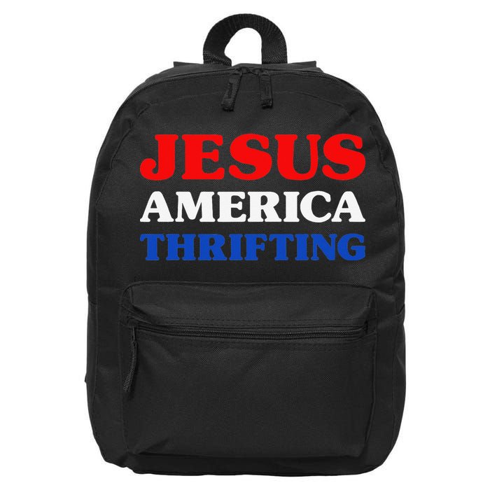 Thrift Shopping I Love Thrifting Jesus And Thrifting 16 in Basic Backpack