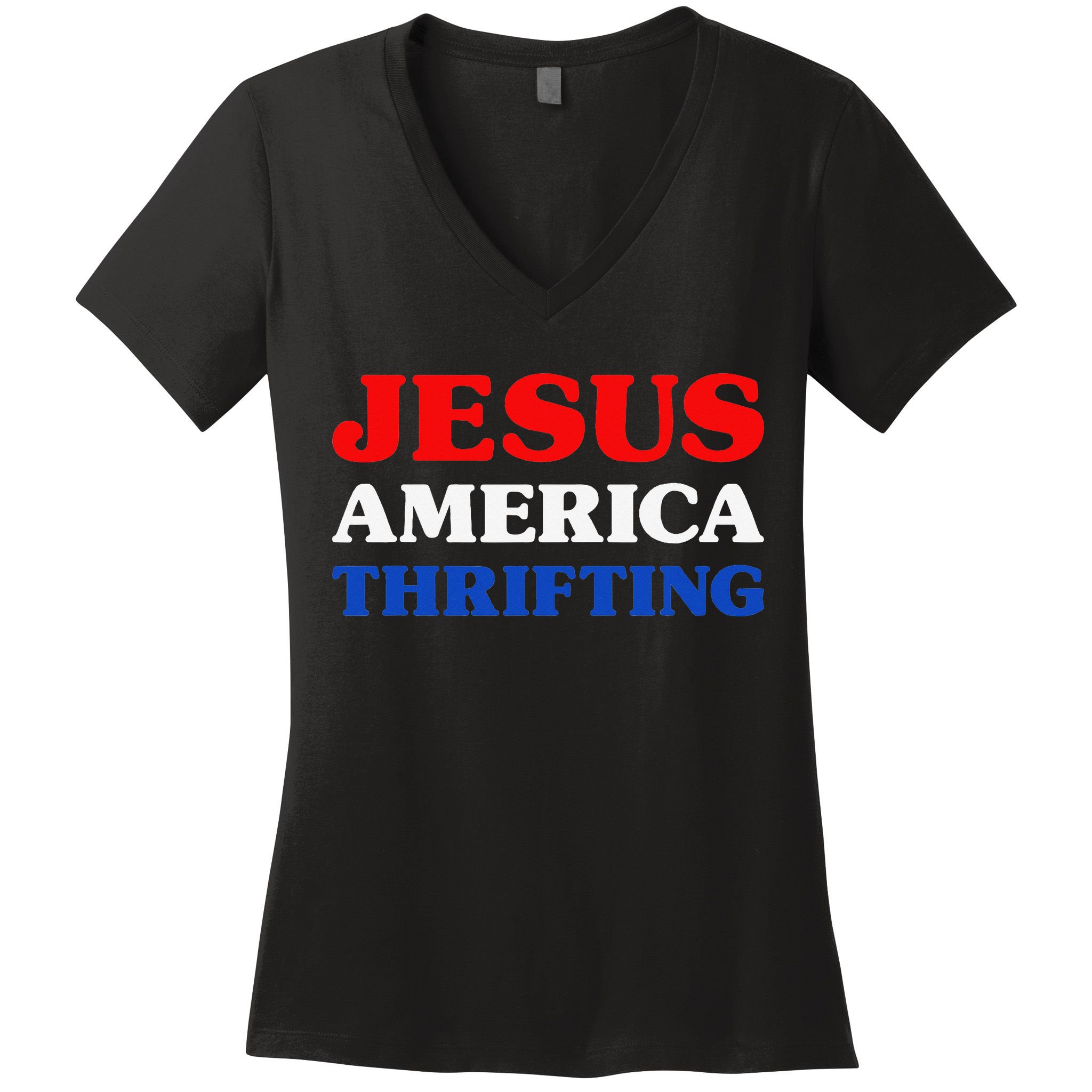 Thrift Shopping I Love Thrifting Jesus And Thrifting Women's V-Neck T-Shirt