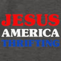 Thrift Shopping I Love Thrifting Jesus And Thrifting Vector Backpack