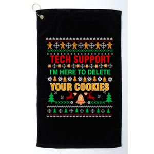 Tech Support IM Here To Delete Your Cookies Christmas Ugly Great Gift Platinum Collection Golf Towel