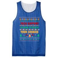 Tech Support IM Here To Delete Your Cookies Christmas Ugly Great Gift Mesh Reversible Basketball Jersey Tank