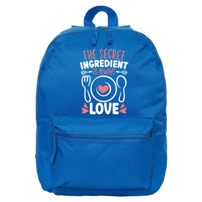 The Secret Ingredient Is Always Love Chef Cooking Culinary Gift 16 in Basic Backpack