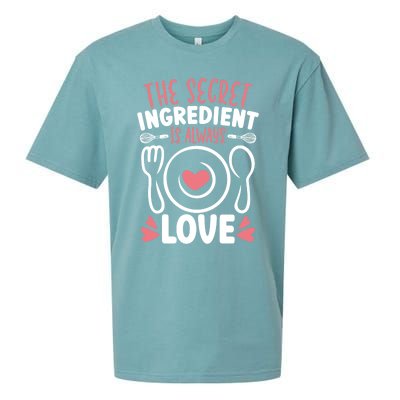 The Secret Ingredient Is Always Love Chef Cooking Culinary Gift Sueded Cloud Jersey T-Shirt