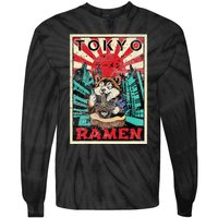 Tokyo Shiba Inu Ramen Noodles Kawaii Japanese Asian Foodie Tie-Dye Long Sleeve Shirt