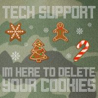 Tech Support I'm Here To Delete Your Cookies Funny Christmas Legacy Tie Dye Trucker Hat