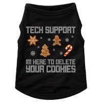 Tech Support I'm Here To Delete Your Cookies Funny Christmas Doggie Tank
