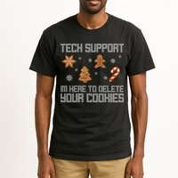 Tech Support I'm Here To Delete Your Cookies Funny Christmas Tall T-Shirt