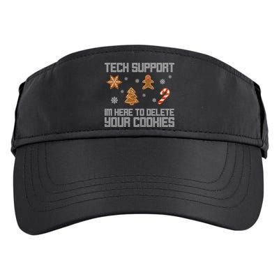 Tech Support I'm Here To Delete Your Cookies Funny Christmas Adult Drive Performance Visor
