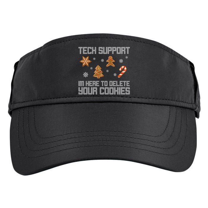 Tech Support I'm Here To Delete Your Cookies Funny Christmas Adult Drive Performance Visor