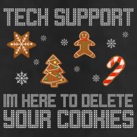 Tech Support I'm Here To Delete Your Cookies Funny Christmas Adult Drive Performance Visor