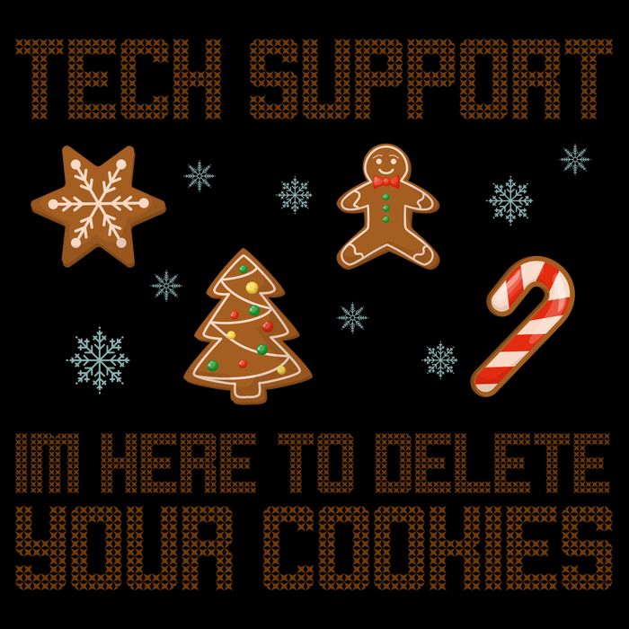 Tech Support I'm Here To Delete Your Cookies Funny Christmas Mug