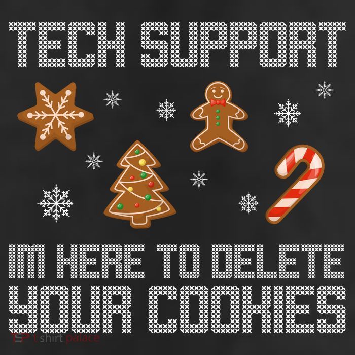 Tech Support I'm Here To Delete Your Cookies Funny Christmas Knit Cap Winter Beanie