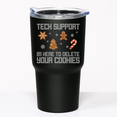 Tech Support I'm Here To Delete Your Cookies Funny Christmas Tumbler