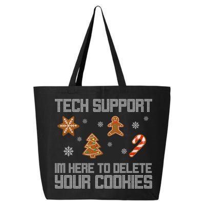 Tech Support I'm Here To Delete Your Cookies Funny Christmas 25L Jumbo Tote