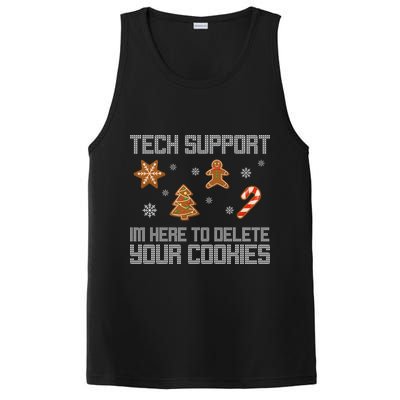 Tech Support I'm Here To Delete Your Cookies Funny Christmas PosiCharge Competitor Tank